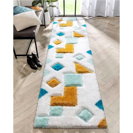 Modern multicolor Geometric Bedroom Mat
